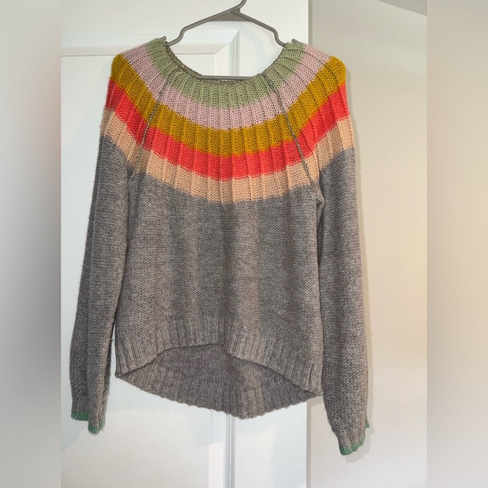 Anthropologie rainbow sweater